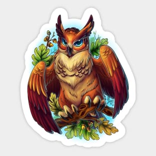 Oak Tree Owl Sticker